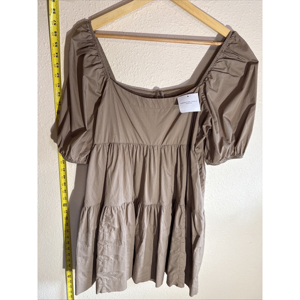 NWT American Eagle Babydoll Puff Sleeve Boho Cotton Layered Coquette Indie Dress